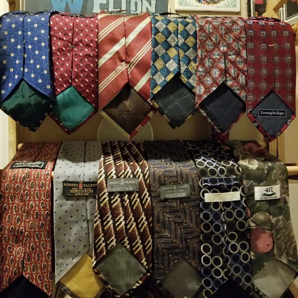 silk designer ties 15$